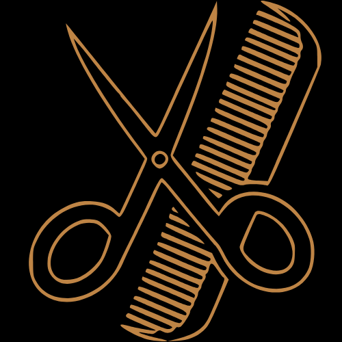 image de ciseaux et peigne